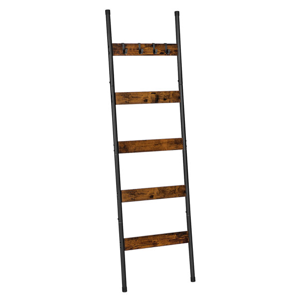 17 Stories 63'' Tall Blanket Ladder with 4 Hooks Wayfair